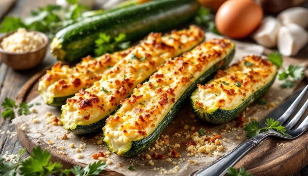 Zucchine ripiene di ricotta al forno: leggere, con crosticina dorata e ripieno morbido