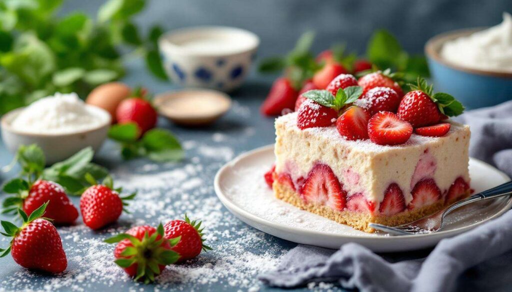 Dopo aver preparato l’impasto inserite le fragole all’interno: dolce delizioso con meno di 200 Kcal