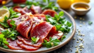 Involtini di bresaola con rucola e Grana: antipasto freddo pronto in 10 minuti