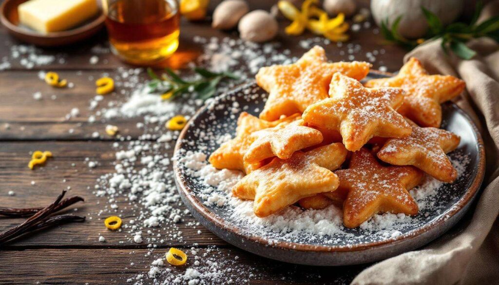 Stelle Filanti Dolci di Carnevale, croccanti e friabili