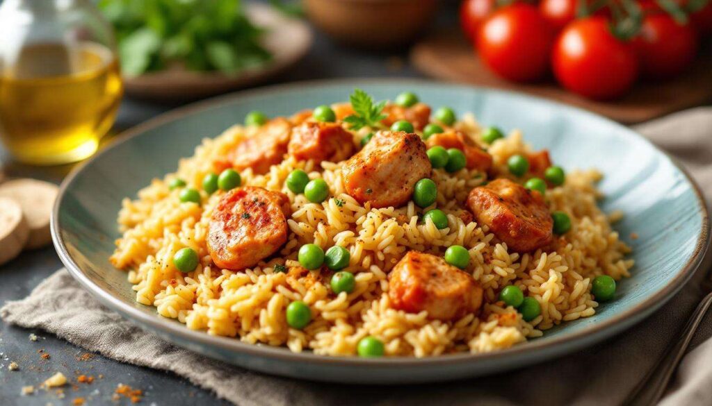 Questo riso con pollo è ciò che cucino quando non voglio pensare troppo