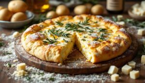 Focaccia di patate in padella: la ricetta sfiziosa con ripieno filante