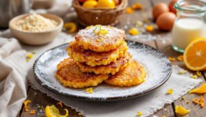 Frittelle di riso di Carnevale: morbide dentro, dorate fuori e profumate agli agrumi