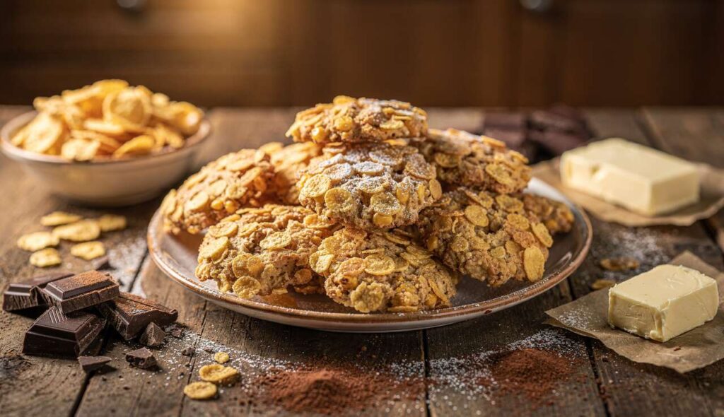 Hai solo 20 minuti per un dolce? Prova i biscotti con corn flakes e rose del deserto